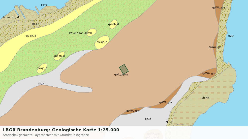 Statische Kartenansicht: LBGR Brandenburg: Geologische Karte 1:25.000