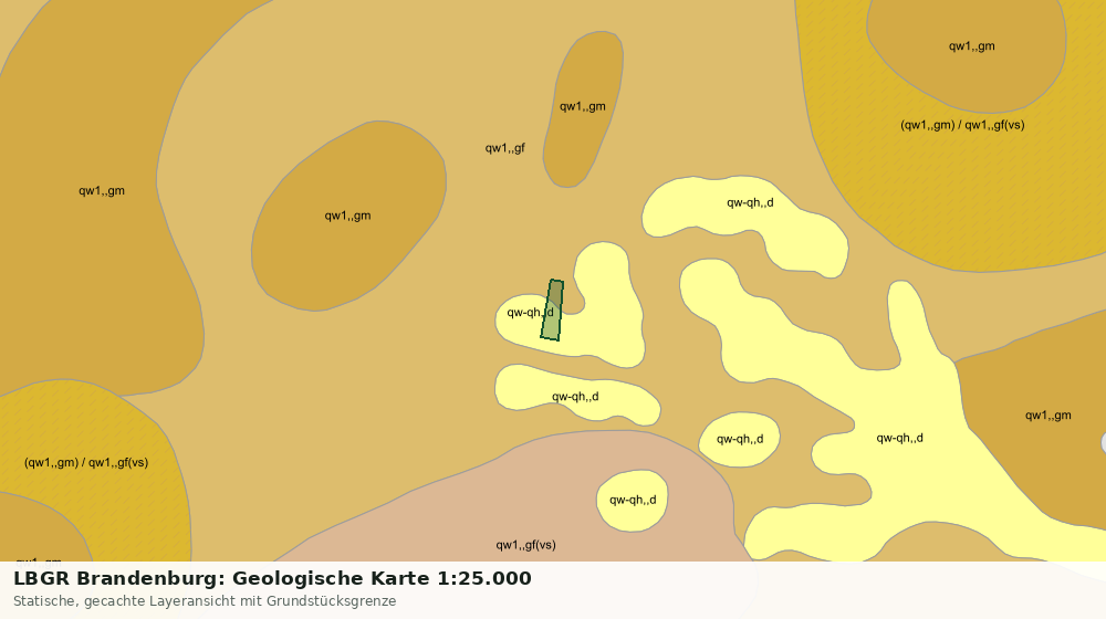 Statische Kartenansicht: LBGR Brandenburg: Geologische Karte 1:25.000