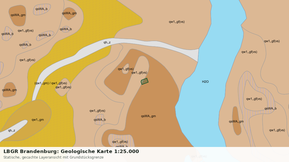 Statische Kartenansicht: LBGR Brandenburg: Geologische Karte 1:25.000
