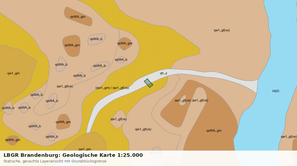 Statische Kartenansicht: LBGR Brandenburg: Geologische Karte 1:25.000