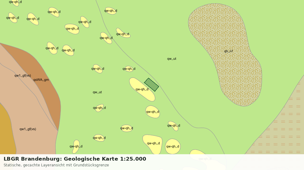 Statische Kartenansicht: LBGR Brandenburg: Geologische Karte 1:25.000
