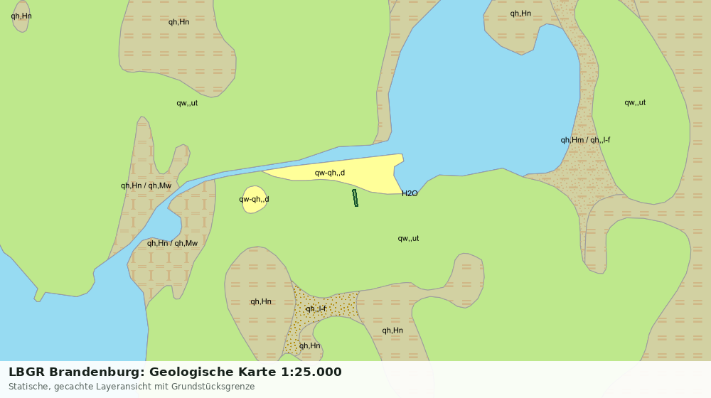Statische Kartenansicht: LBGR Brandenburg: Geologische Karte 1:25.000