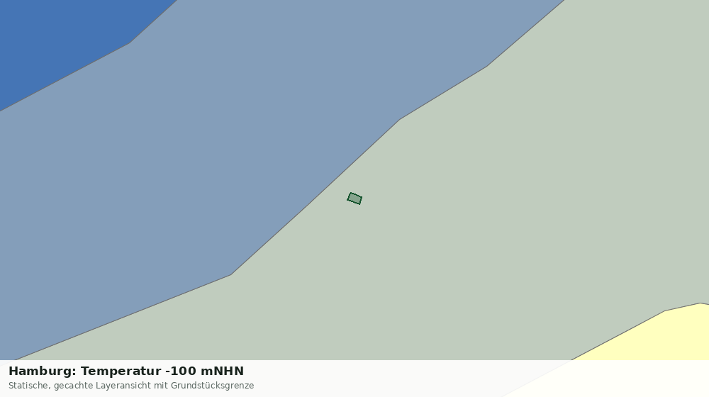 Statische Kartenansicht: Hamburg: Temperatur -100 mNHN