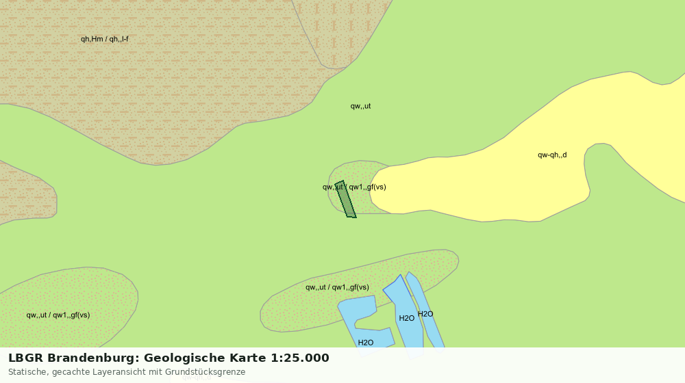 Statische Kartenansicht: LBGR Brandenburg: Geologische Karte 1:25.000
