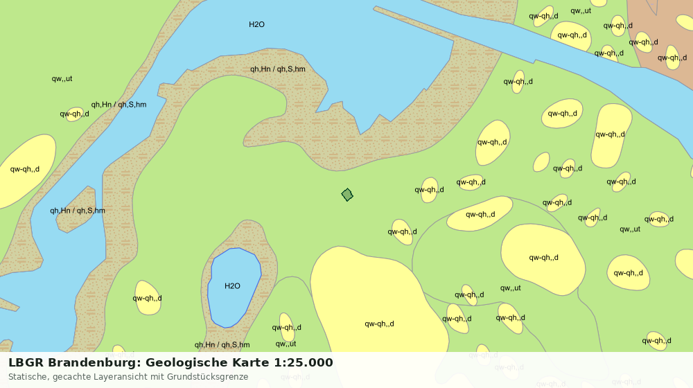 Statische Kartenansicht: LBGR Brandenburg: Geologische Karte 1:25.000