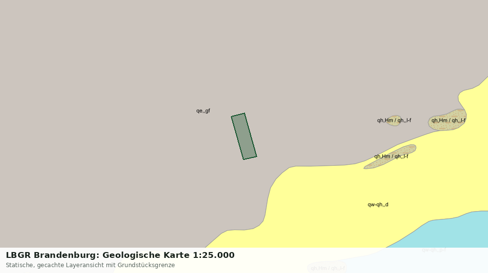 Statische Kartenansicht: LBGR Brandenburg: Geologische Karte 1:25.000