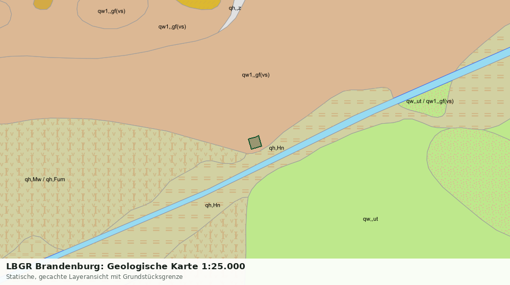 Statische Kartenansicht: LBGR Brandenburg: Geologische Karte 1:25.000