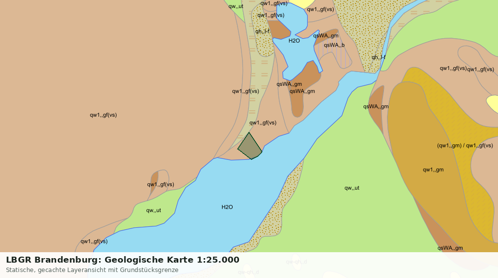 Statische Kartenansicht: LBGR Brandenburg: Geologische Karte 1:25.000