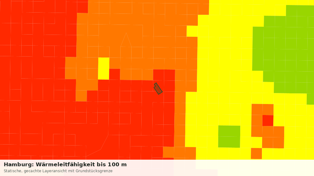 Statische Kartenansicht: Hamburg: Wärmeleitfähigkeit bis 100 m