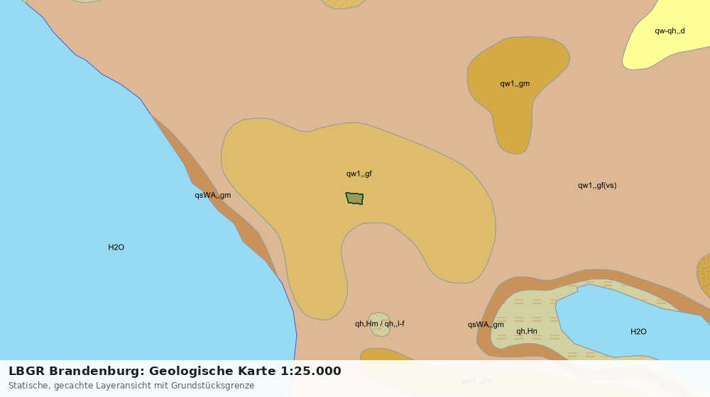 Statische Kartenansicht: LBGR Brandenburg: Geologische Karte 1:25.000