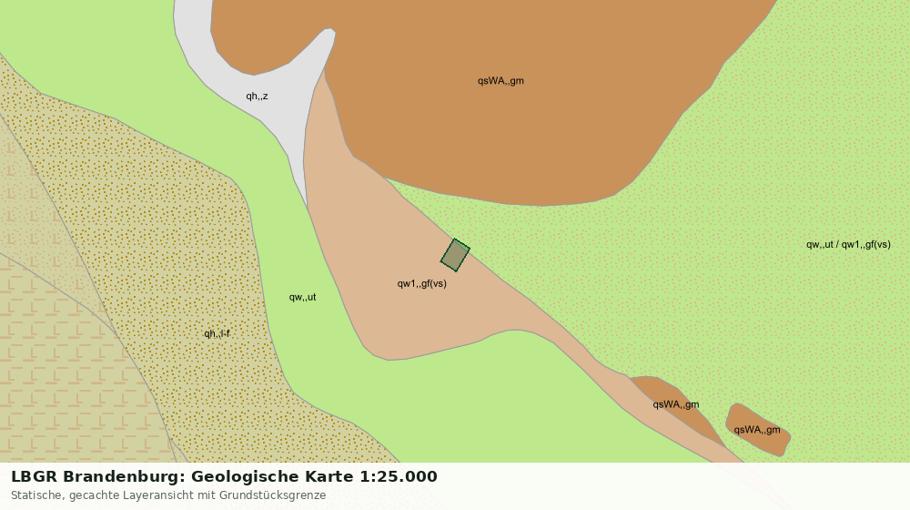 Statische Kartenansicht: LBGR Brandenburg: Geologische Karte 1:25.000