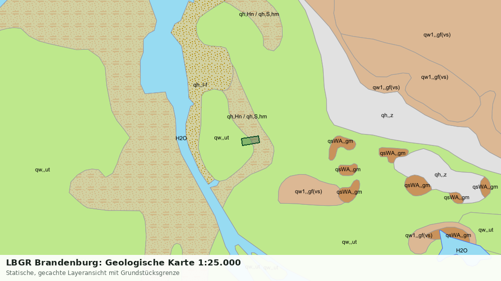 Statische Kartenansicht: LBGR Brandenburg: Geologische Karte 1:25.000