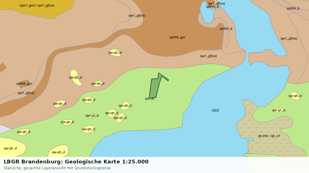 Statische Kartenansicht: LBGR Brandenburg: Geologische Karte 1:25.000