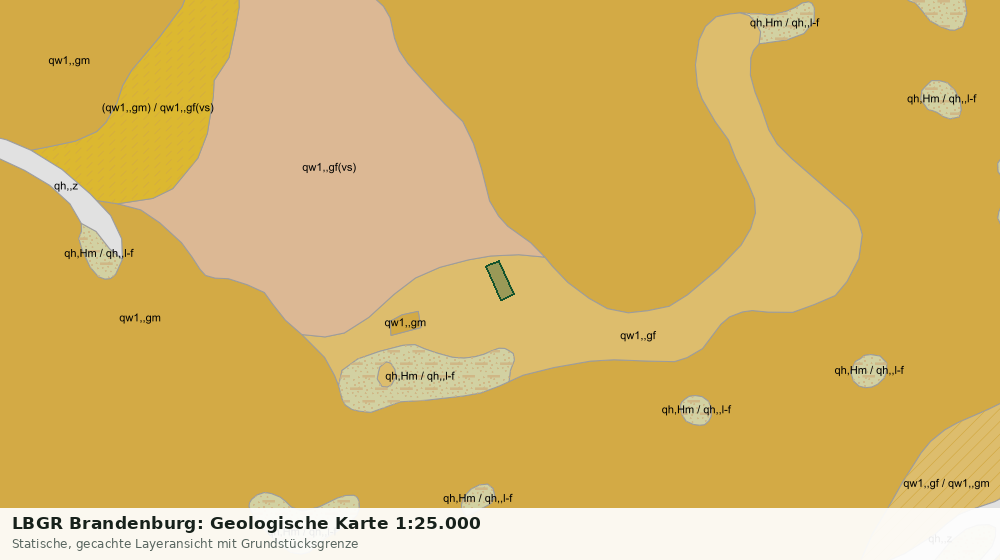 Statische Kartenansicht: LBGR Brandenburg: Geologische Karte 1:25.000