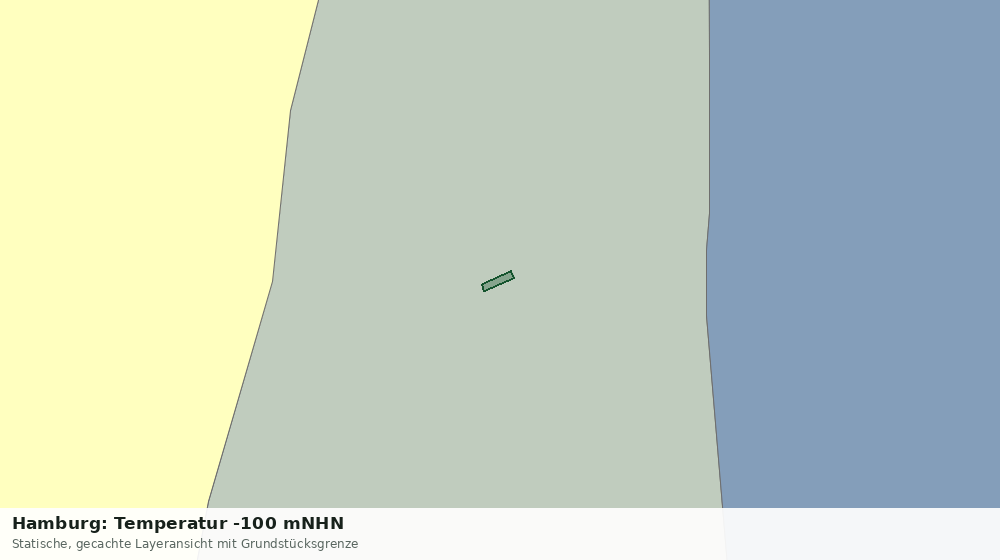 Statische Kartenansicht: Hamburg: Temperatur -100 mNHN