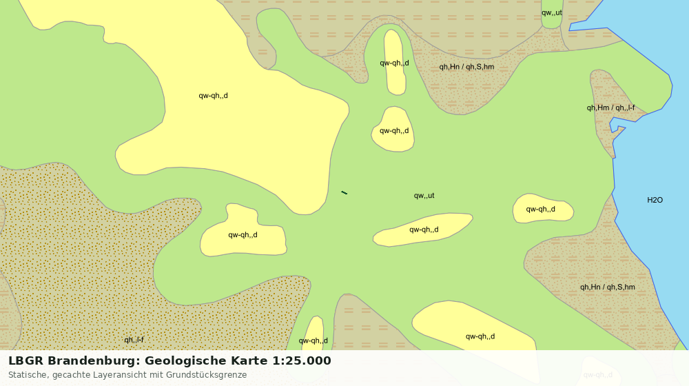 Statische Kartenansicht: LBGR Brandenburg: Geologische Karte 1:25.000