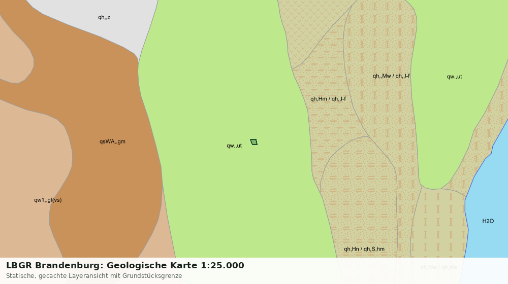 Statische Kartenansicht: LBGR Brandenburg: Geologische Karte 1:25.000
