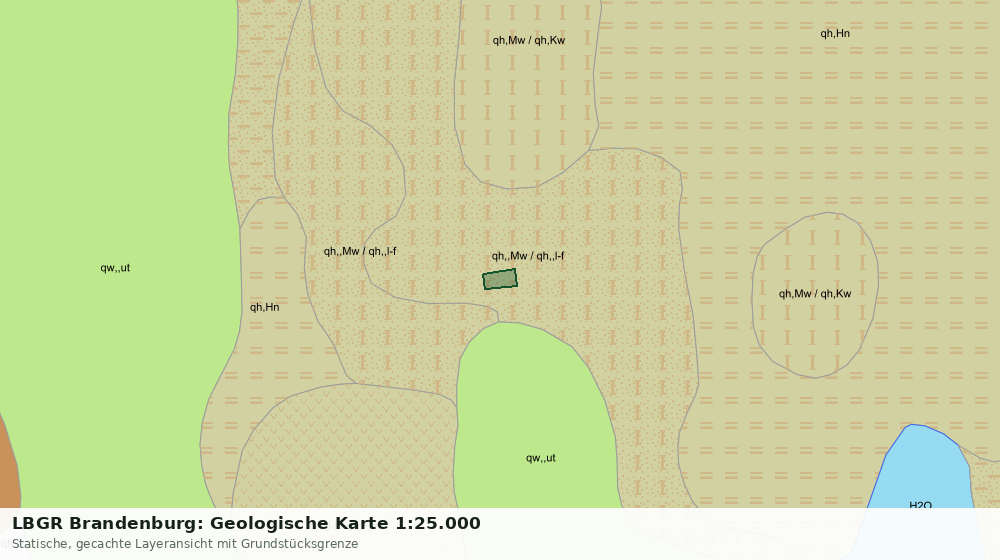Statische Kartenansicht: LBGR Brandenburg: Geologische Karte 1:25.000