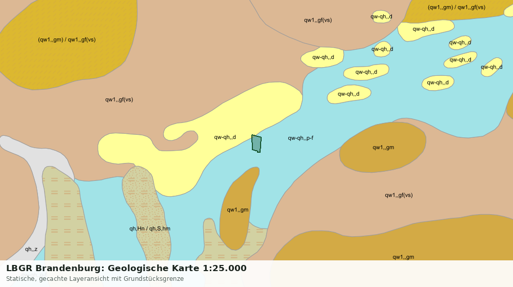 Statische Kartenansicht: LBGR Brandenburg: Geologische Karte 1:25.000