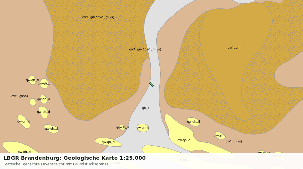 Statische Kartenansicht: LBGR Brandenburg: Geologische Karte 1:25.000