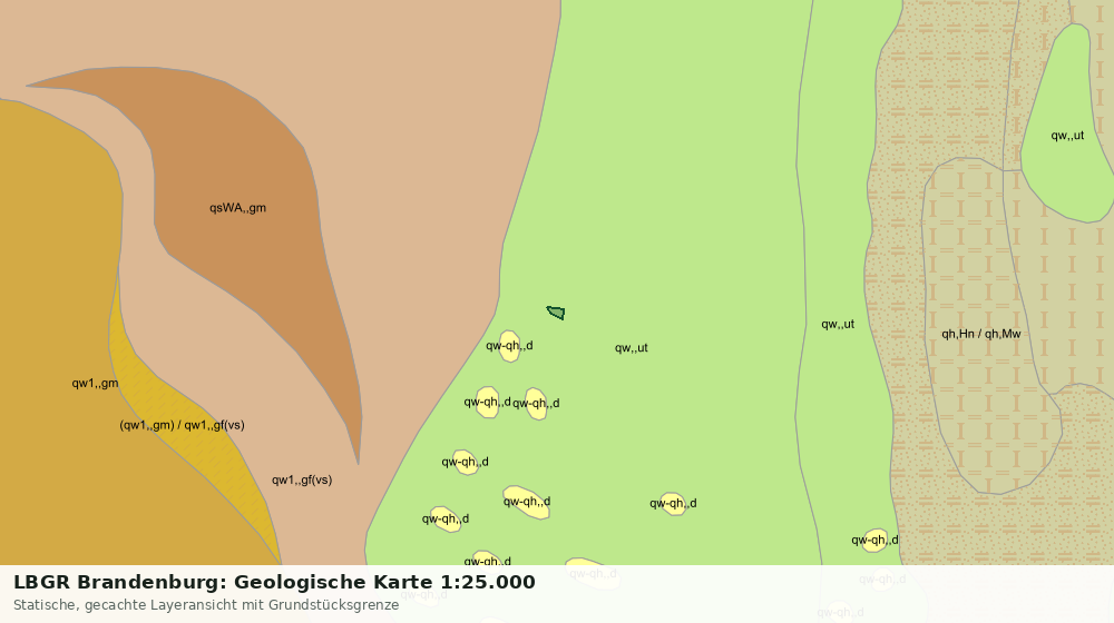Statische Kartenansicht: LBGR Brandenburg: Geologische Karte 1:25.000