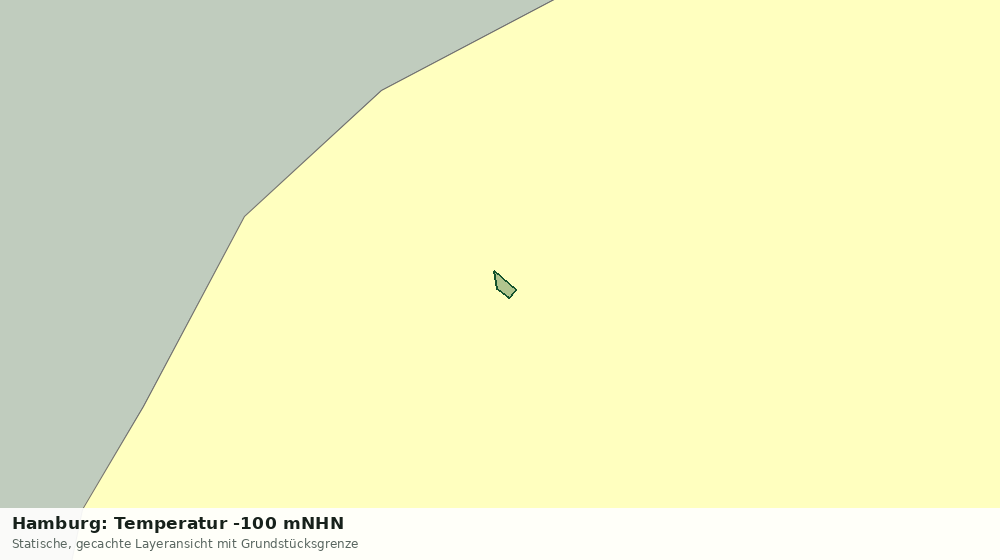Statische Kartenansicht: Hamburg: Temperatur -100 mNHN