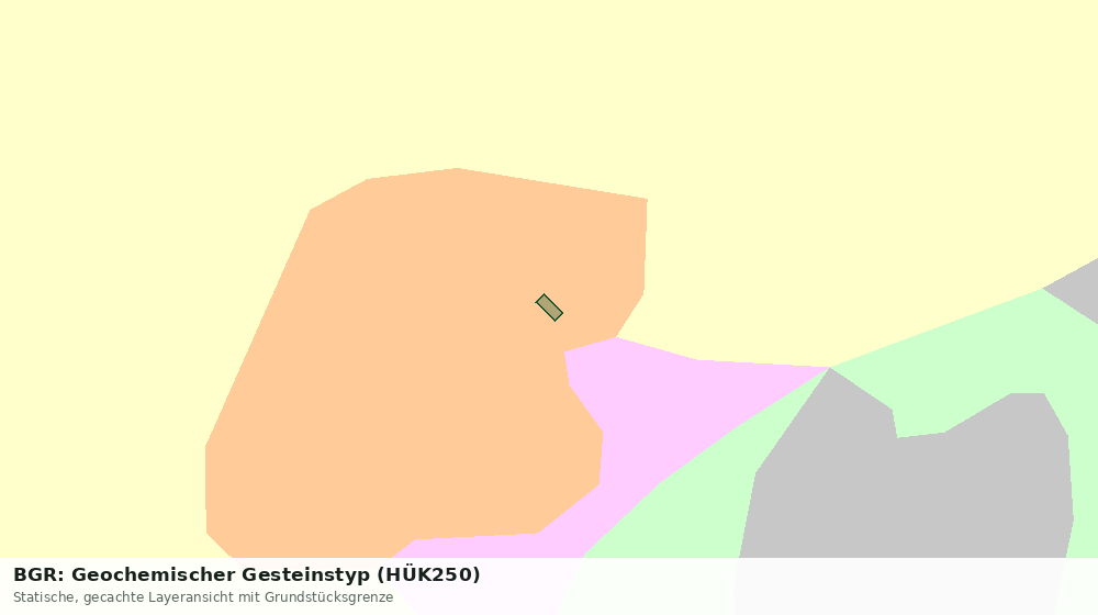 Statische Kartenansicht: BGR: Geochemischer Gesteinstyp (HÜK250)