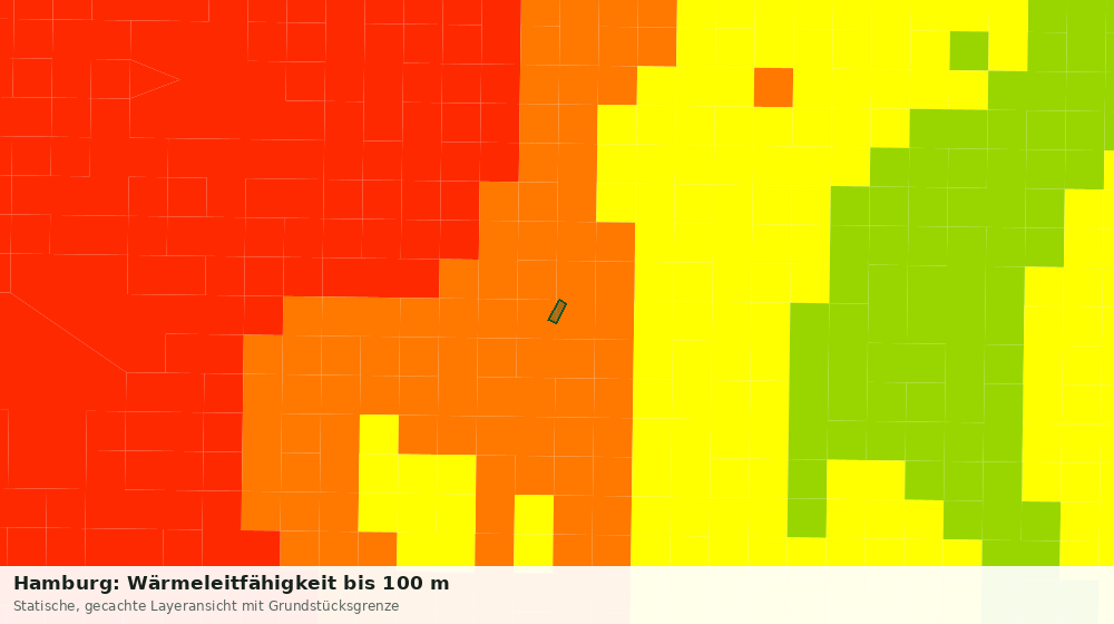 Statische Kartenansicht: Hamburg: Wärmeleitfähigkeit bis 100 m