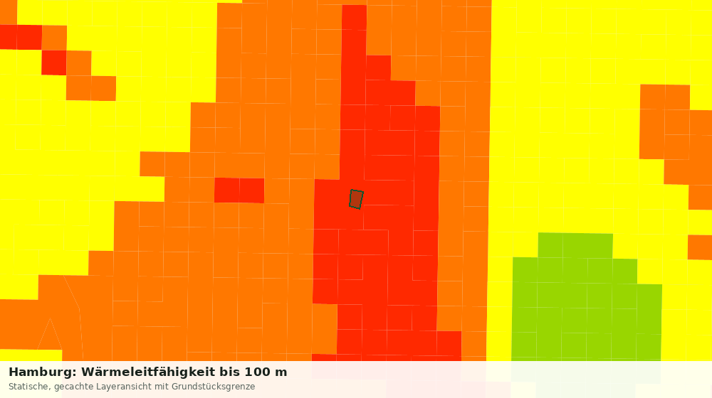 Statische Kartenansicht: Hamburg: Wärmeleitfähigkeit bis 100 m