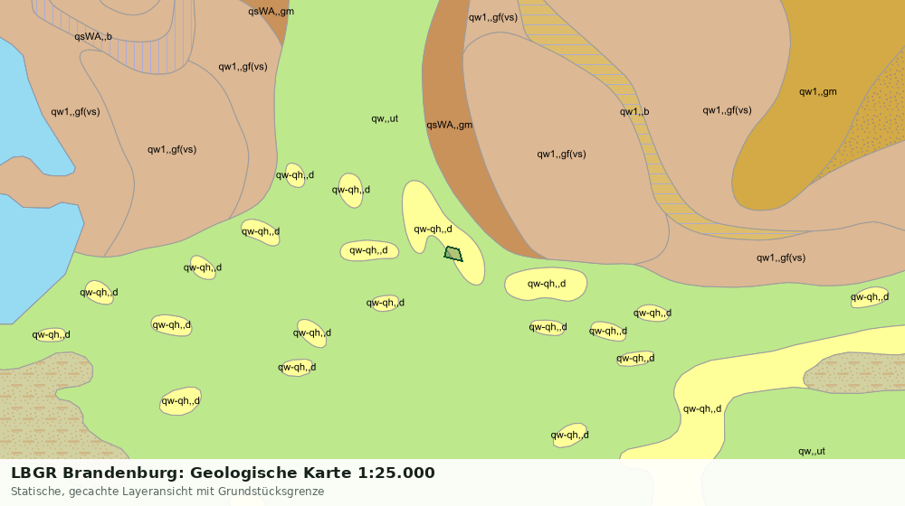 Statische Kartenansicht: LBGR Brandenburg: Geologische Karte 1:25.000