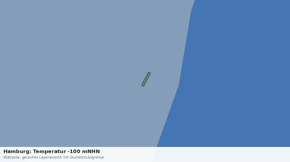 Statische Kartenansicht: Hamburg: Temperatur -100 mNHN