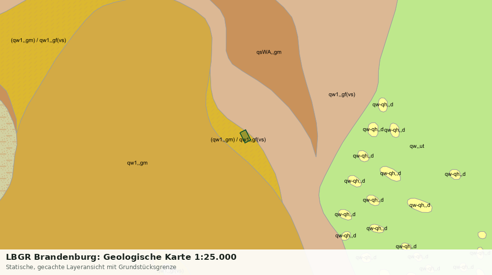 Statische Kartenansicht: LBGR Brandenburg: Geologische Karte 1:25.000