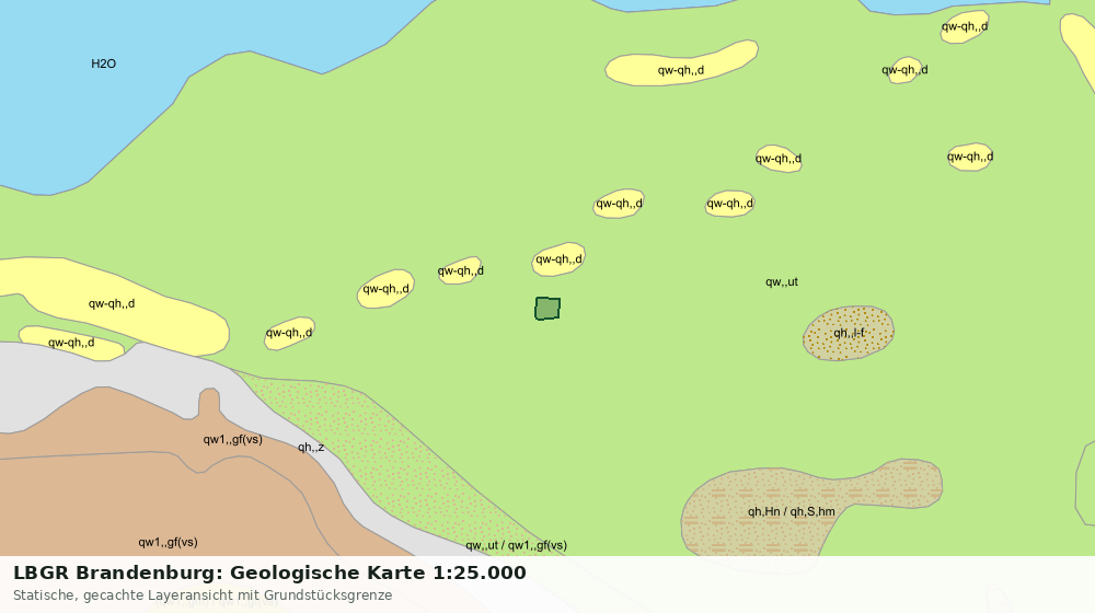 Statische Kartenansicht: LBGR Brandenburg: Geologische Karte 1:25.000