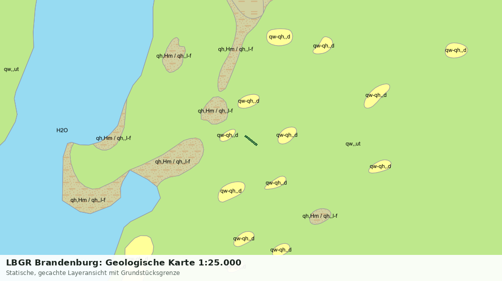 Statische Kartenansicht: LBGR Brandenburg: Geologische Karte 1:25.000