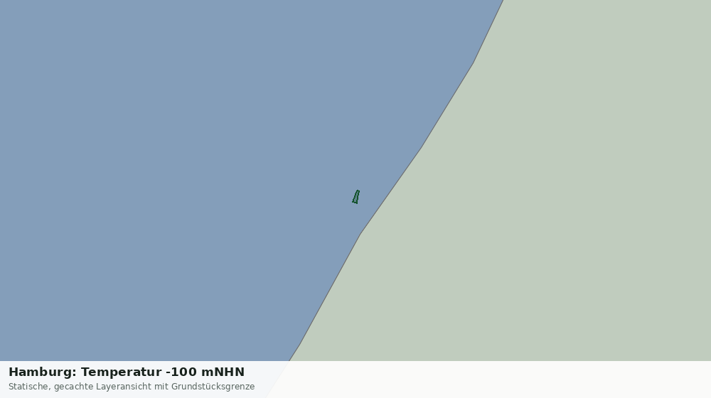 Statische Kartenansicht: Hamburg: Temperatur -100 mNHN