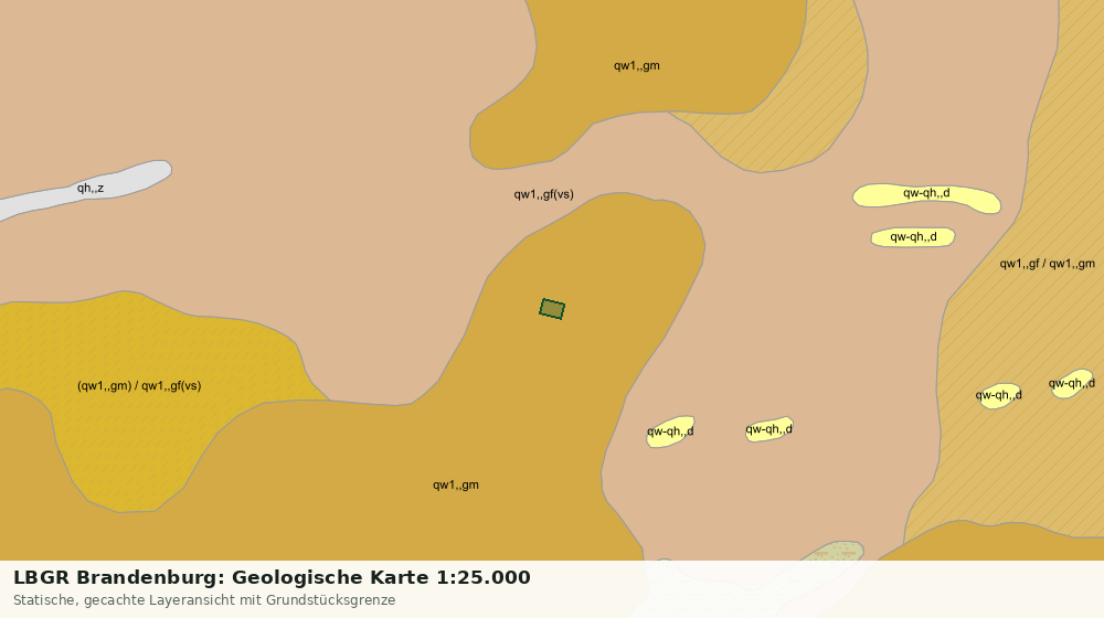 Statische Kartenansicht: LBGR Brandenburg: Geologische Karte 1:25.000