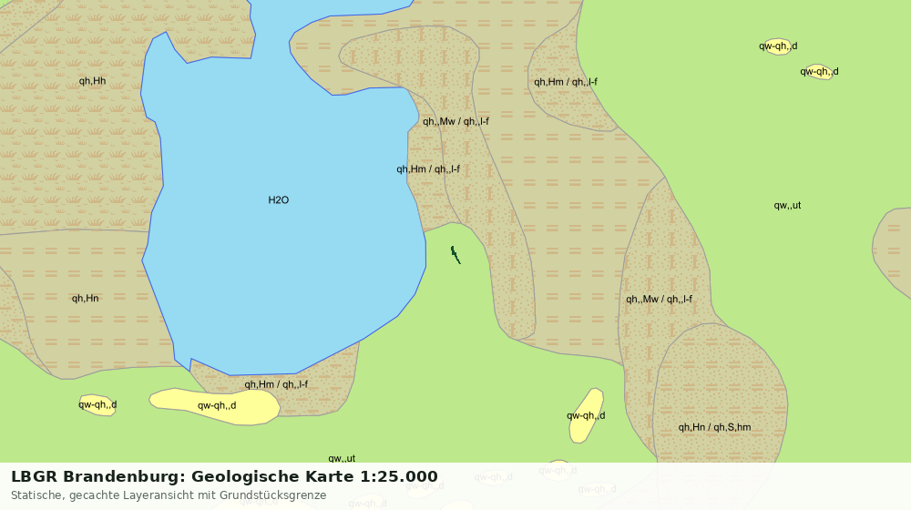 Statische Kartenansicht: LBGR Brandenburg: Geologische Karte 1:25.000