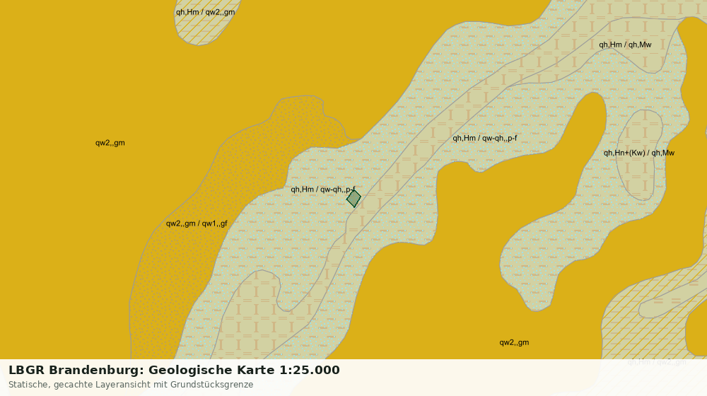 Statische Kartenansicht: LBGR Brandenburg: Geologische Karte 1:25.000