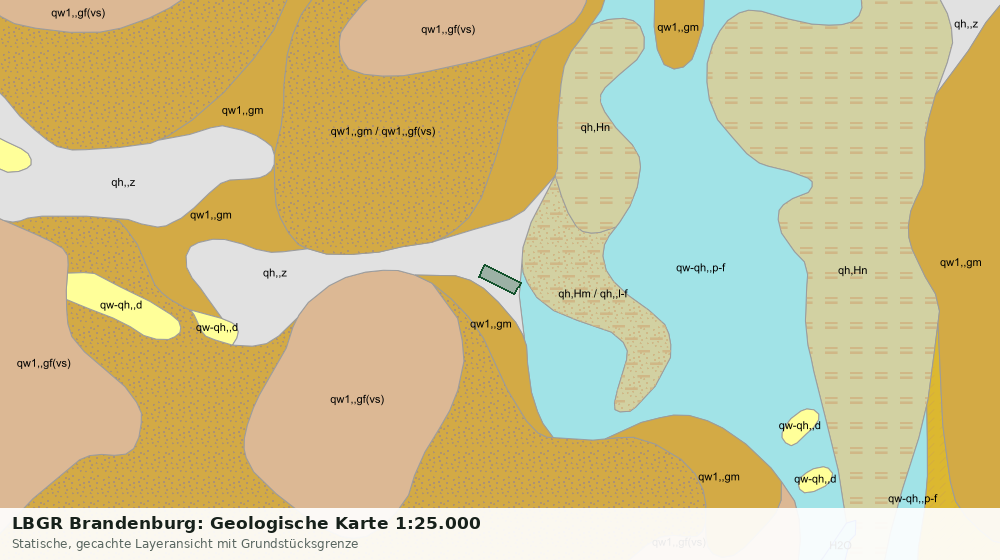 Statische Kartenansicht: LBGR Brandenburg: Geologische Karte 1:25.000