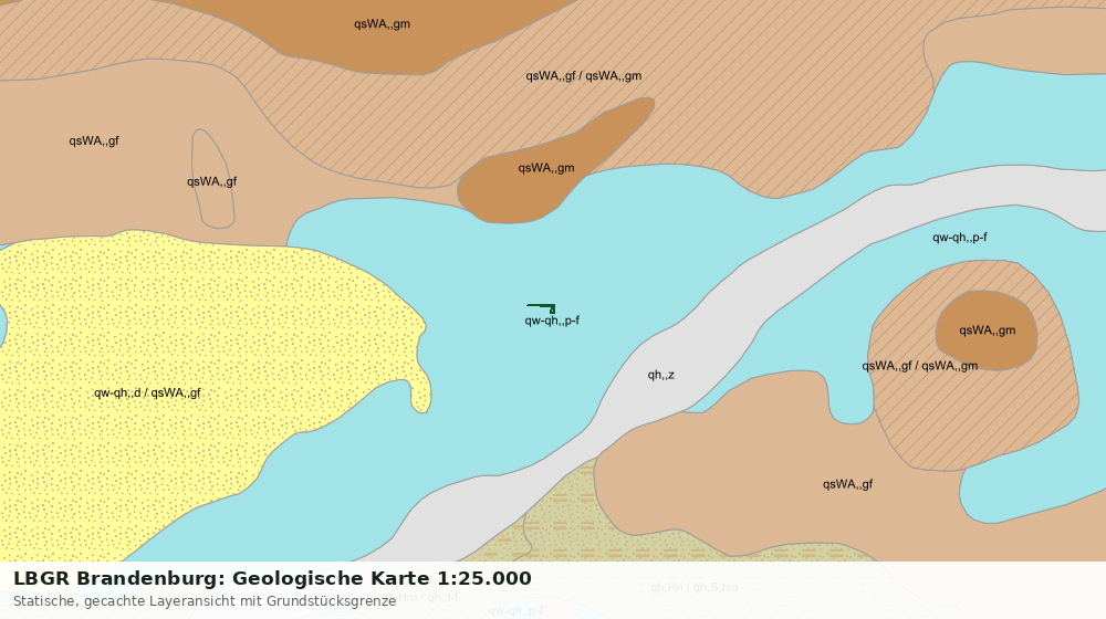 Statische Kartenansicht: LBGR Brandenburg: Geologische Karte 1:25.000