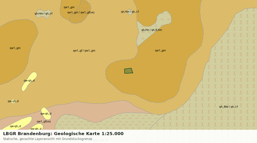 Statische Kartenansicht: LBGR Brandenburg: Geologische Karte 1:25.000