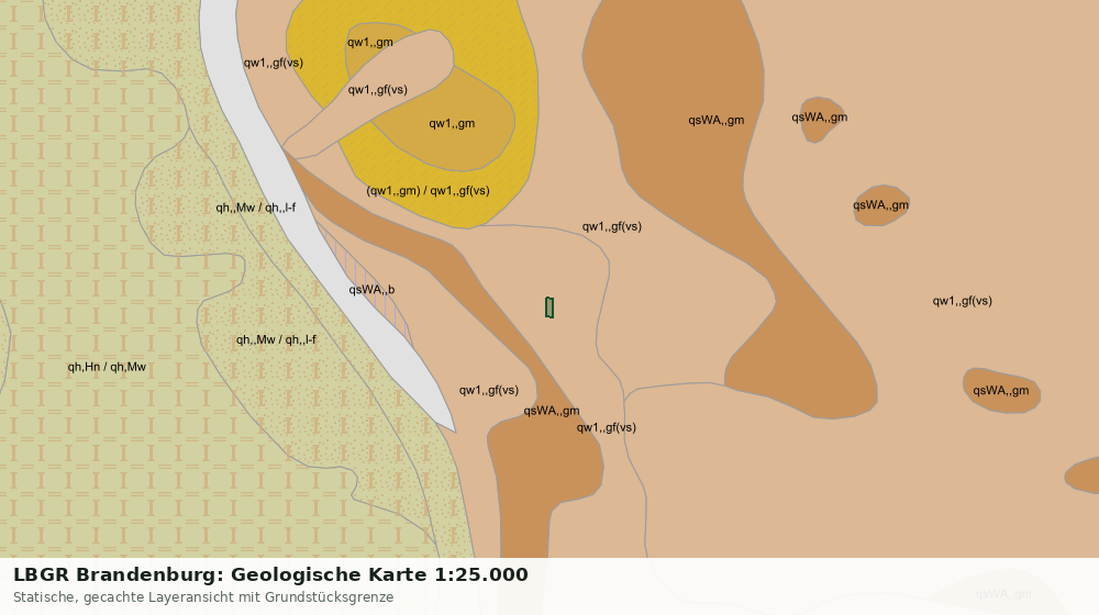 Statische Kartenansicht: LBGR Brandenburg: Geologische Karte 1:25.000