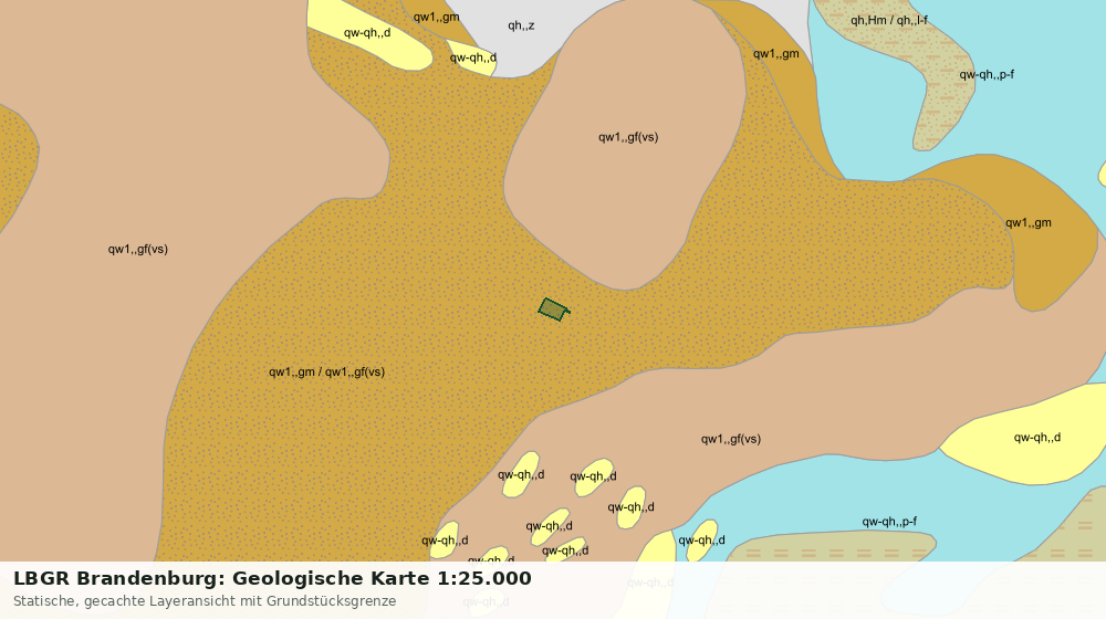Statische Kartenansicht: LBGR Brandenburg: Geologische Karte 1:25.000