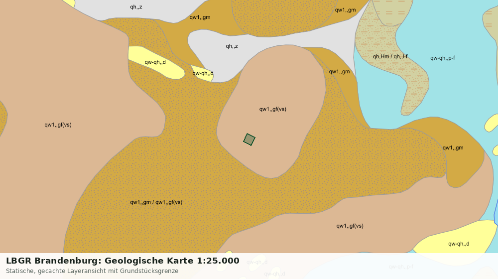 Statische Kartenansicht: LBGR Brandenburg: Geologische Karte 1:25.000