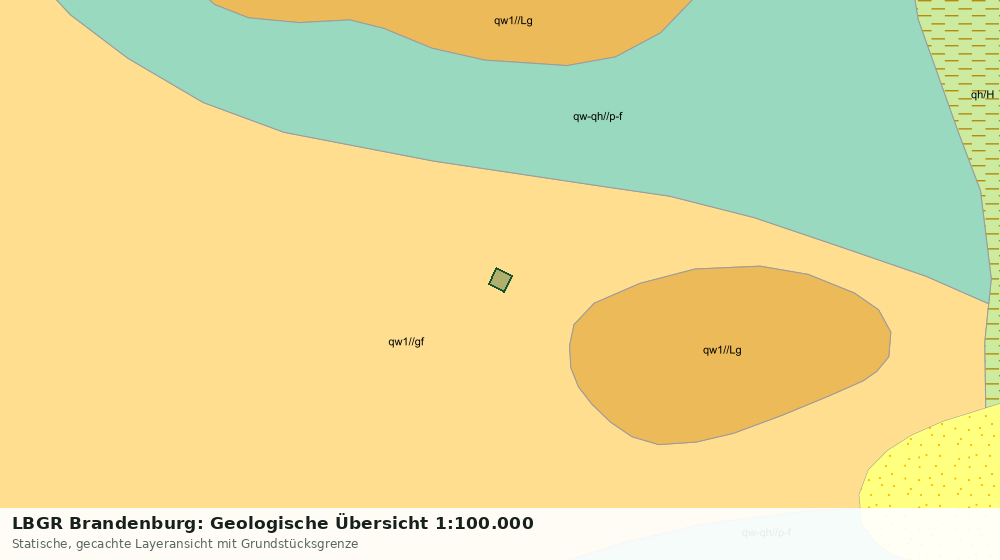 Statische Kartenansicht: LBGR Brandenburg: Geologische Übersicht 1:100.000