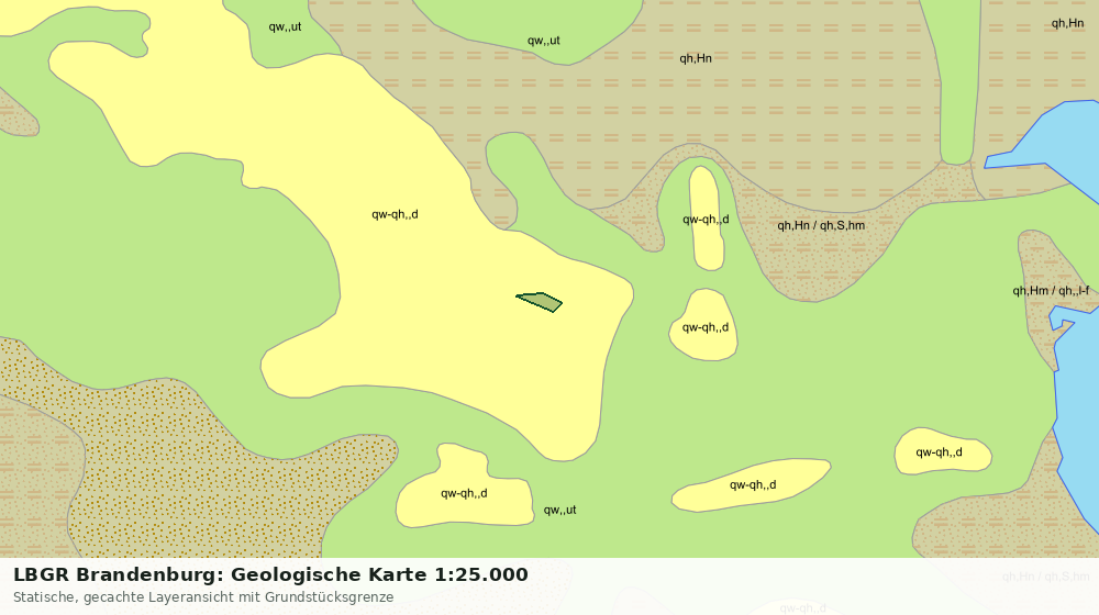 Statische Kartenansicht: LBGR Brandenburg: Geologische Karte 1:25.000