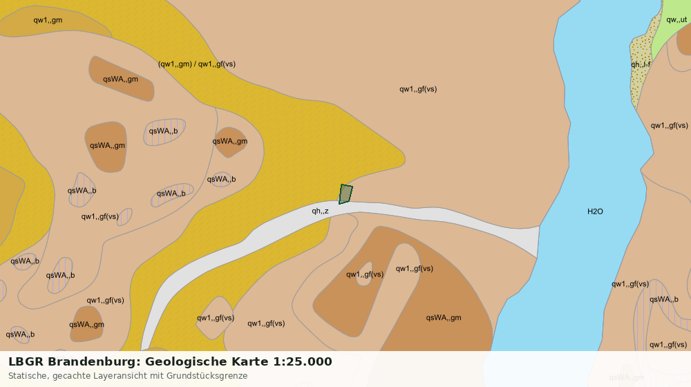 Statische Kartenansicht: LBGR Brandenburg: Geologische Karte 1:25.000