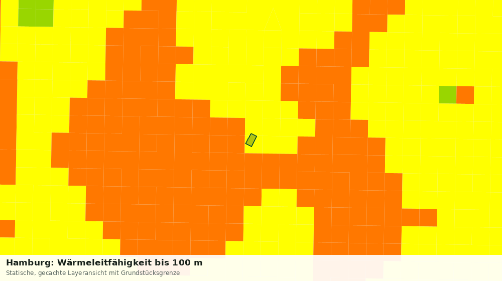 Statische Kartenansicht: Hamburg: Wärmeleitfähigkeit bis 100 m