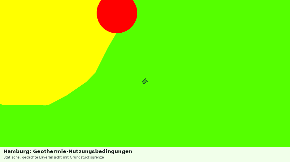 Statische Kartenansicht: Hamburg: Geothermie-Nutzungsbedingungen