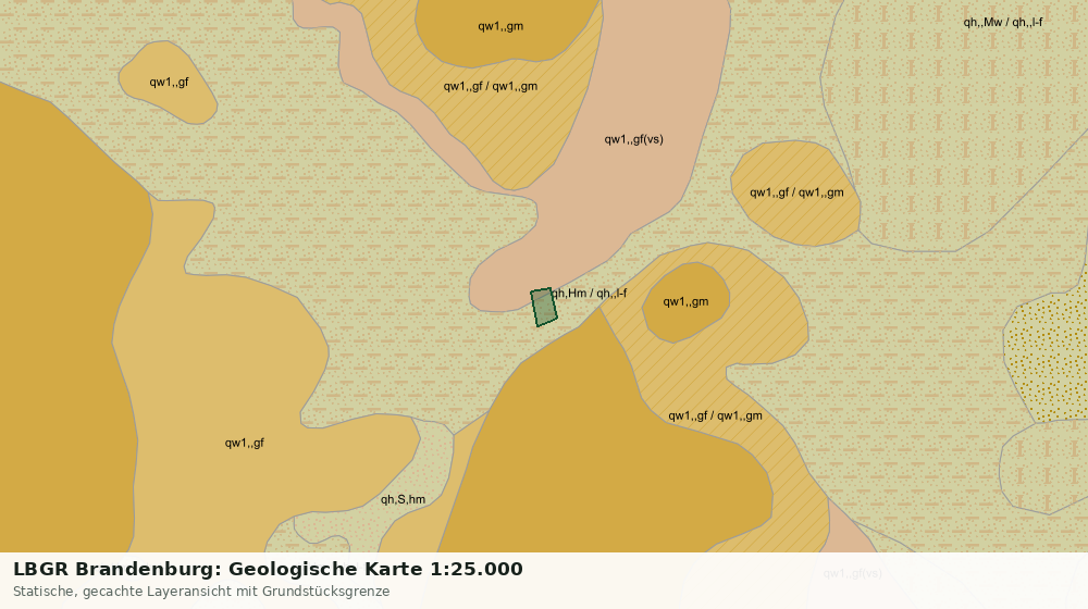 Statische Kartenansicht: LBGR Brandenburg: Geologische Karte 1:25.000